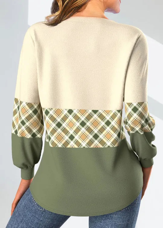 Annelie | Pullover mit Karodetail