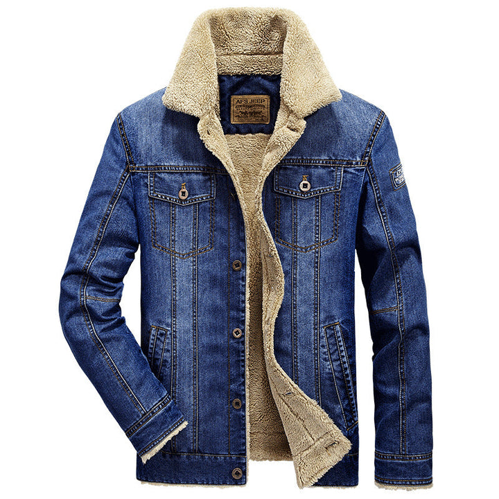 Herrenjacke mit Knöpfen und Seitentaschen