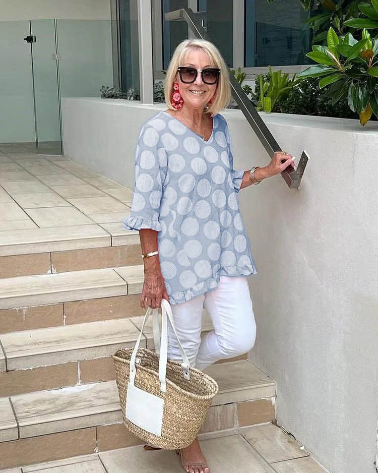 Beth™ | Stilvolle V-Ausschnitt Bluse