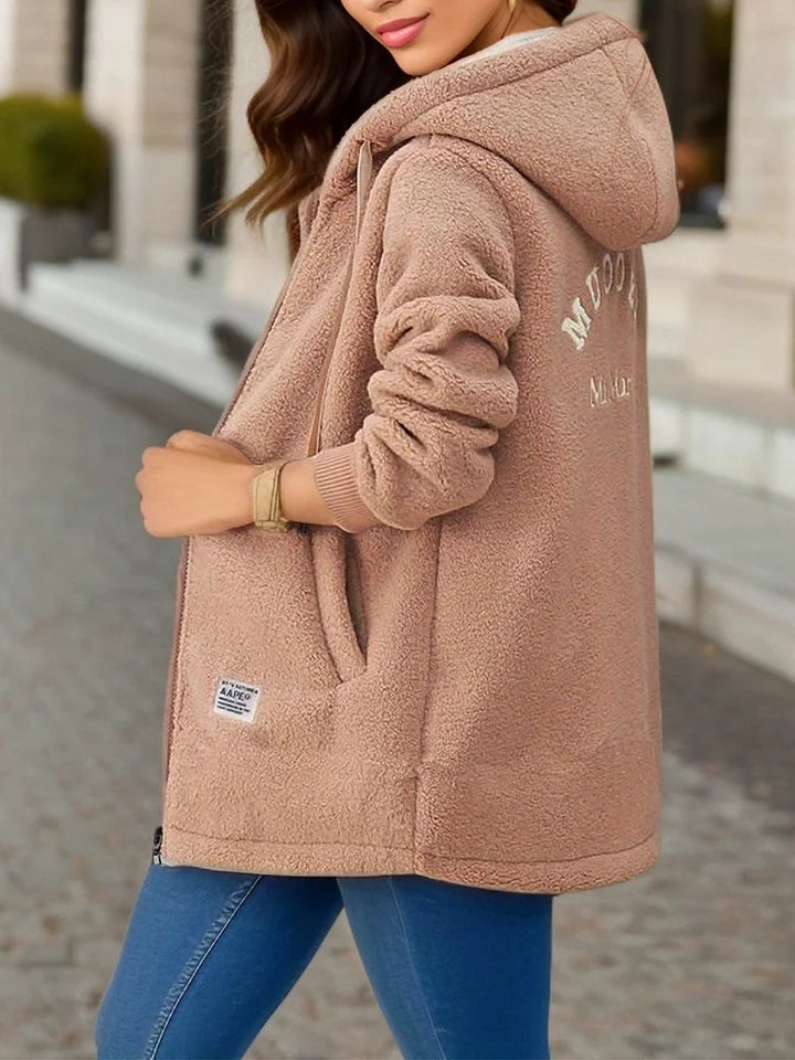 Grace - Winter Kapuzenpulli Lange Ärmel Kordelzug Thermomantel Herbst