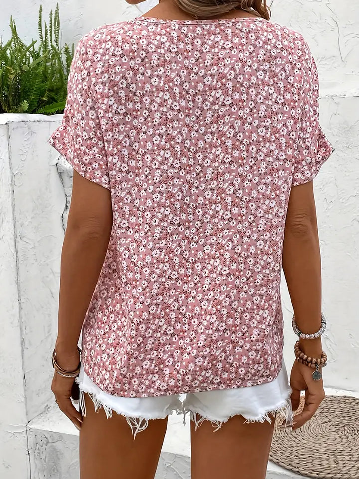 Cindy™ | Bluse mit floralem Druck und abgestuftem Kragen