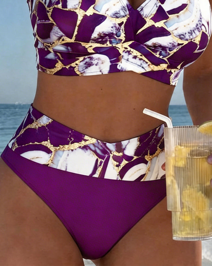 Luna | Damen V-Ausschnitt Träger-Bikini mit normaler Passform