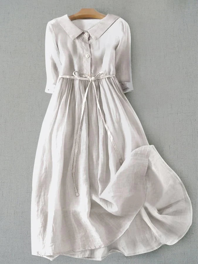 Alice™ - Elegantes Baumwoll-Leinen-Kleid