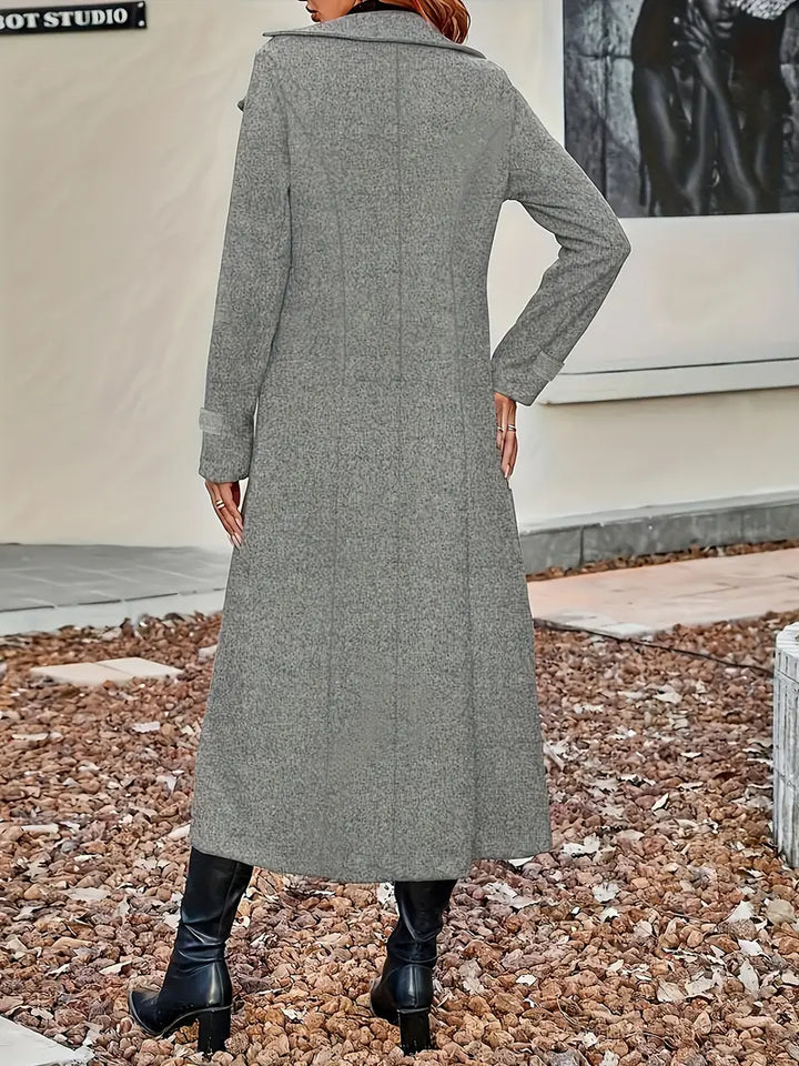 Klara - Zweireihiger Mantel Mit Reverskragen