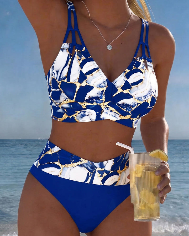 Luna | Damen V-Ausschnitt Träger-Bikini mit normaler Passform