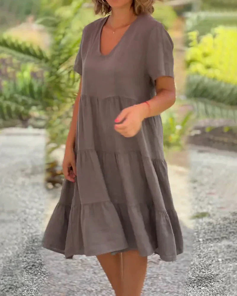 Bexley - Lässiges Sommer V-Ausschnitt Kleid