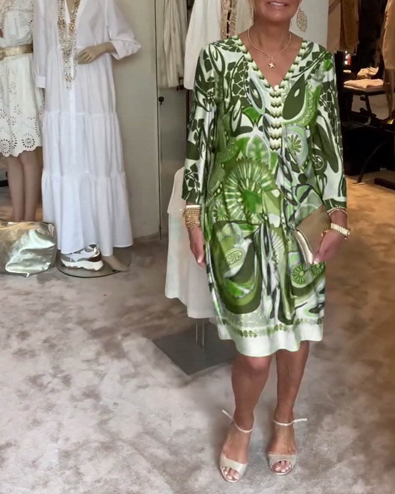 Moonie - Kleid mit Sonnenstrahlen-Druck