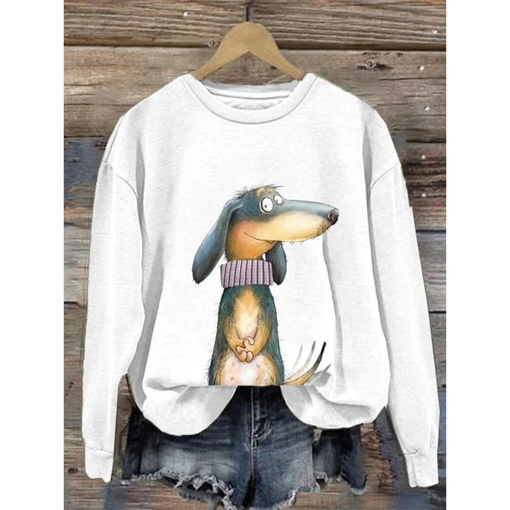 Sweat-shirt pour femme à col rond et manches longues