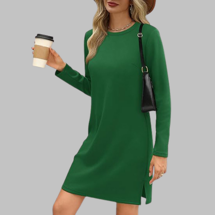 Talia™ – Lässiges Minikleid mit langen Ärmeln und Rundhalsausschnitt
