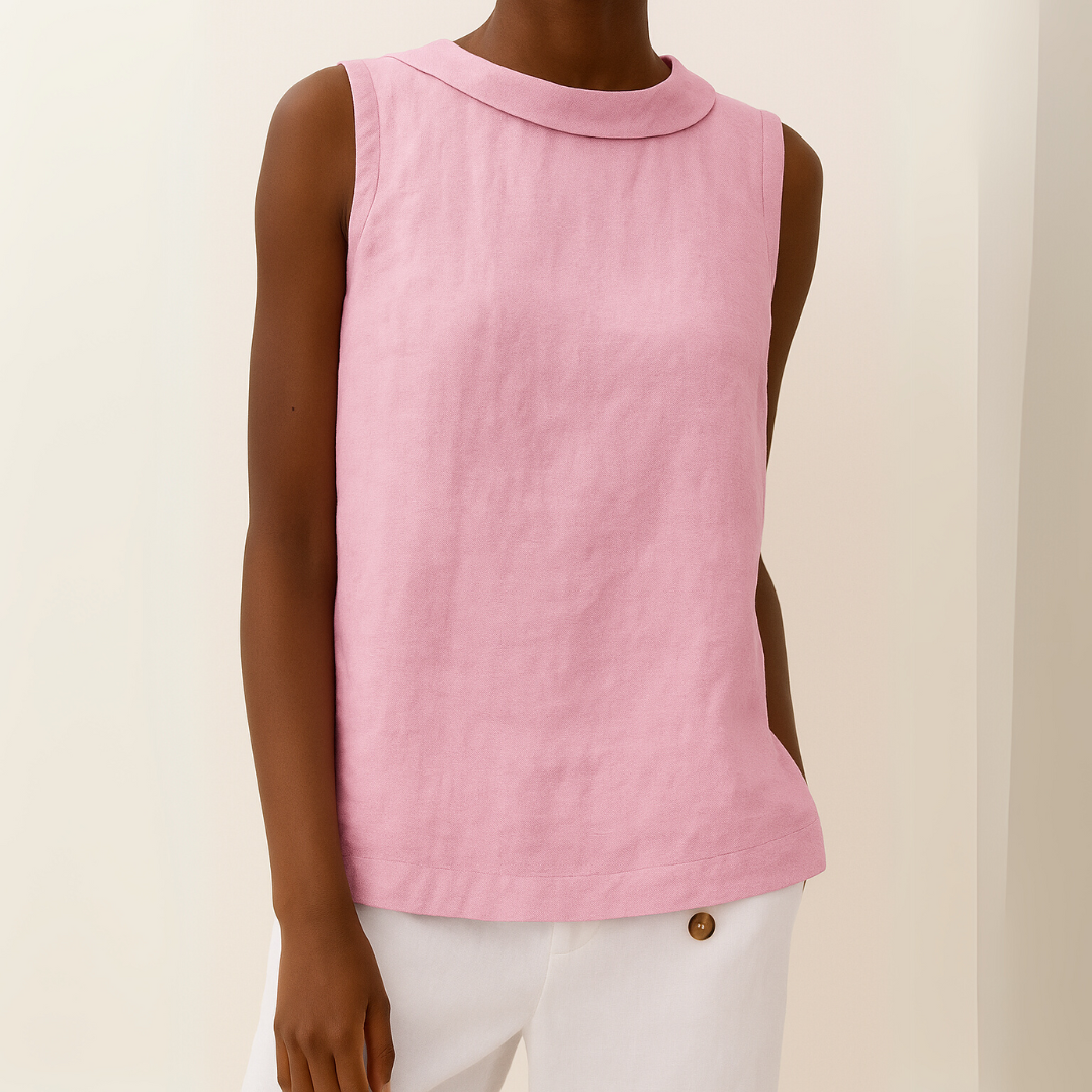 Maria™ | Stilvolles ärmelloses Top mit elegantem Rollkragen