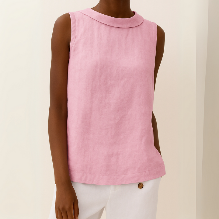 Maria™ | Stilvolles ärmelloses Top mit elegantem Rollkragen