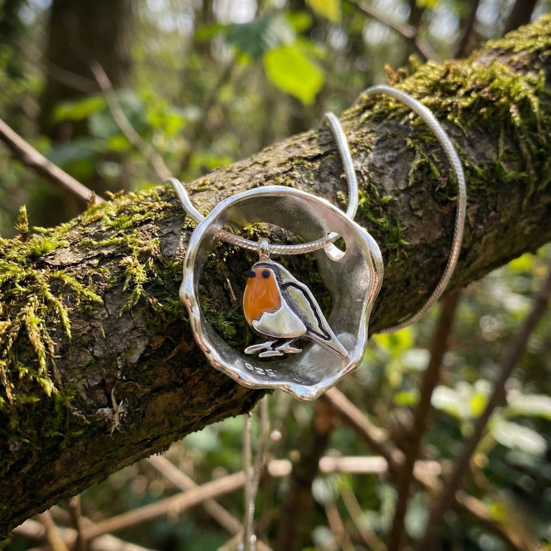 Handgefertigter eleganter Vogelkragen