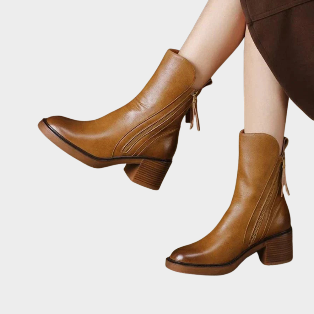 Gabriella | Bequeme Leder-Ankle-Heels