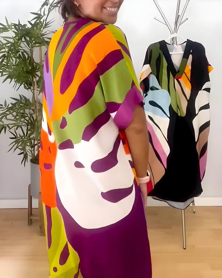 Rianna - Kleid mit abstraktem Druck