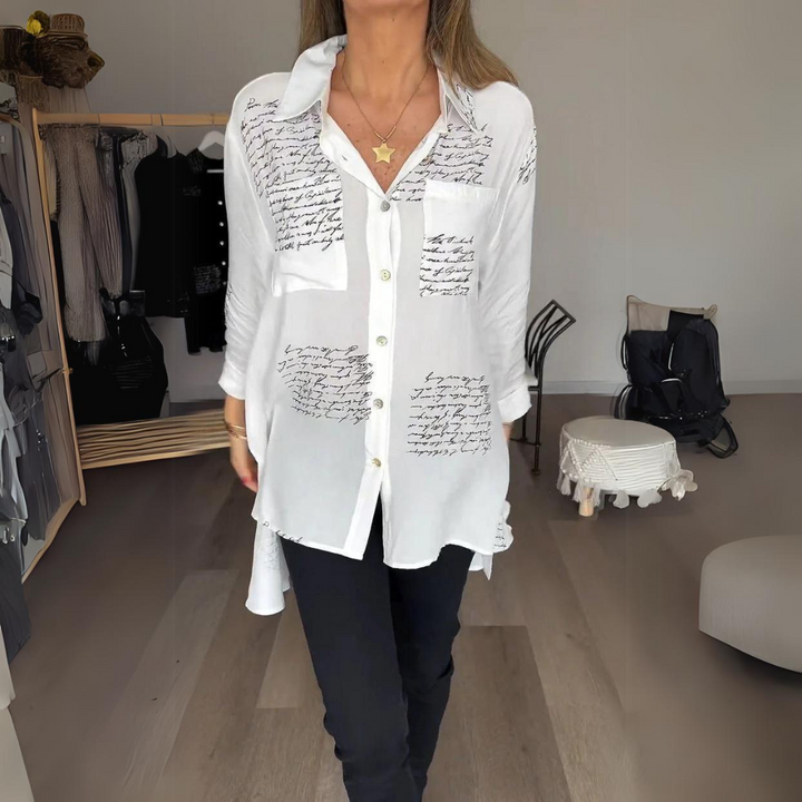 Celesta™ - Handgeschriebenes Button-Up Hemd
