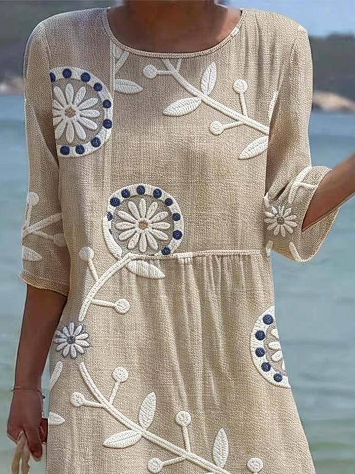 Charlotte | Lässiges Mid-Sleeve Kleid