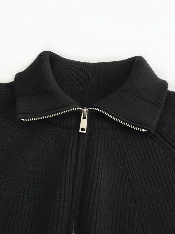Brit & Boho™️ | Ethan Klassischer Strick-Zipper