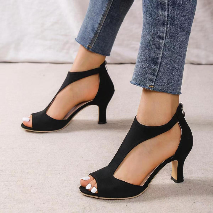 Hinterreißverschluss Fischarme Heelschuhe