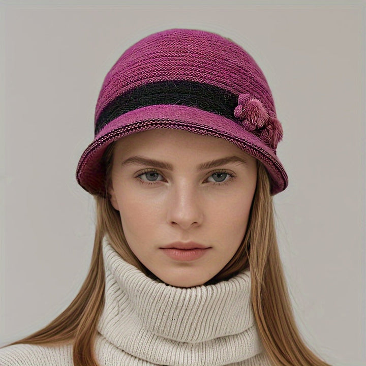 Gestricktes Winterset für Damen mit Mütze, Schal und Handschuhen