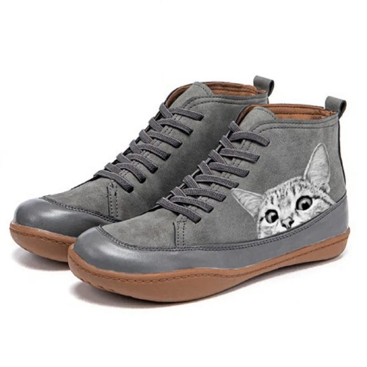 Monika™ - Katzenleder-Stiefeletten