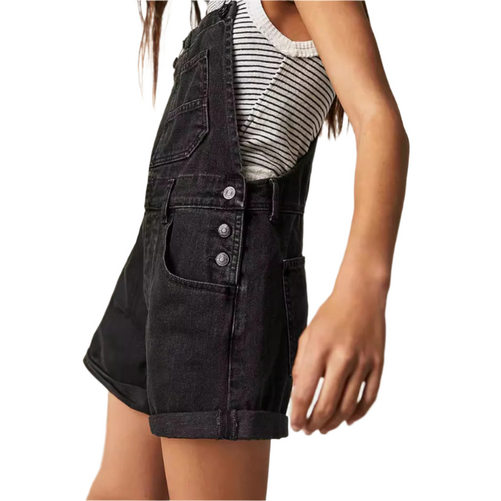 Remita™ - Vintage Verstellbare Denim Latzshorts