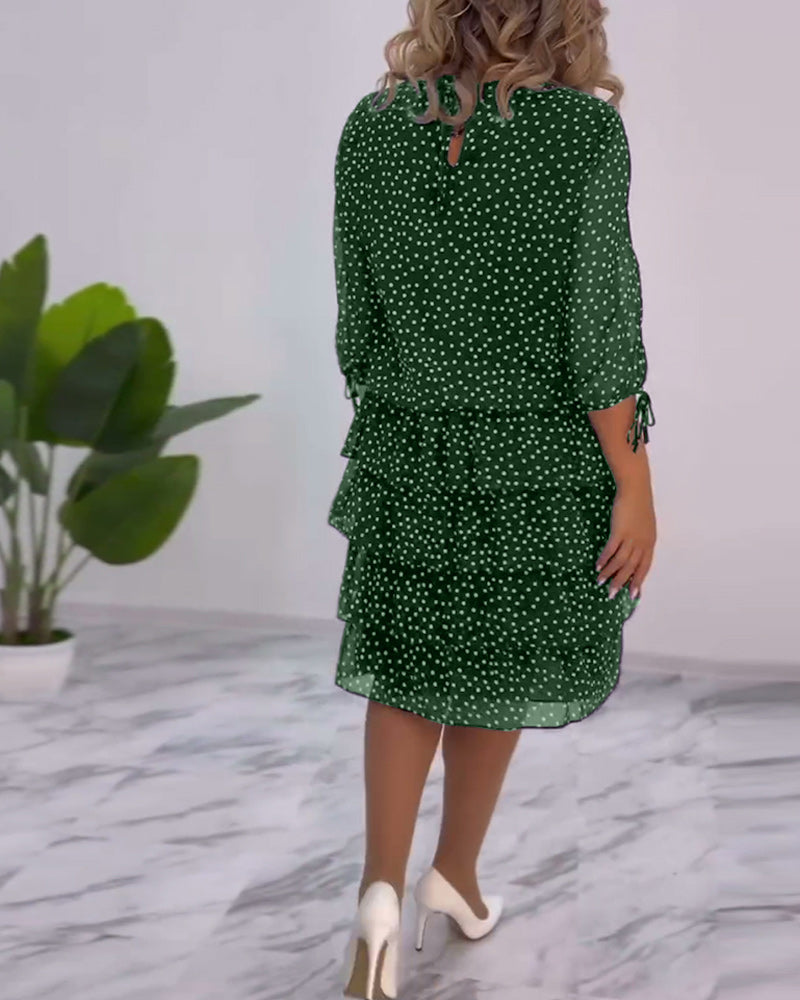 Tilly - Gepunktetes Schichtenkleid