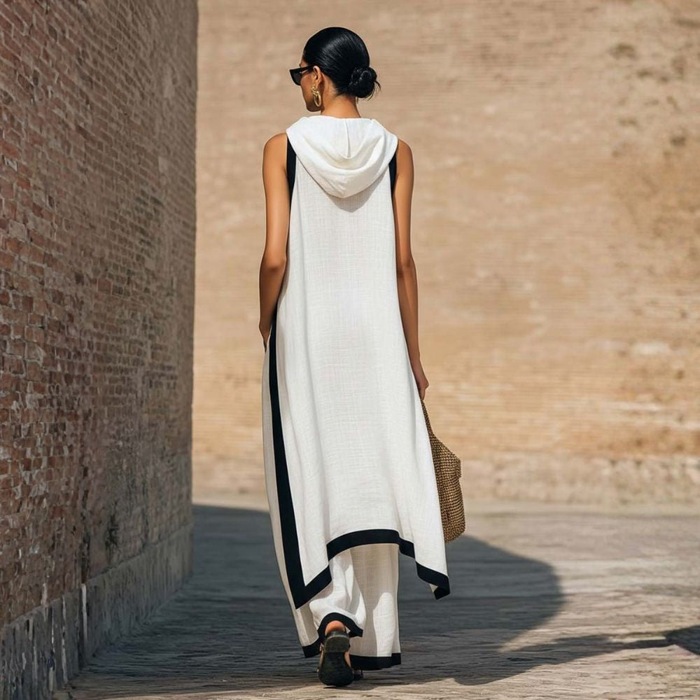 Leonora | Elegantes asymmetrisches Outfit für Damen mit weitem Hosenbein