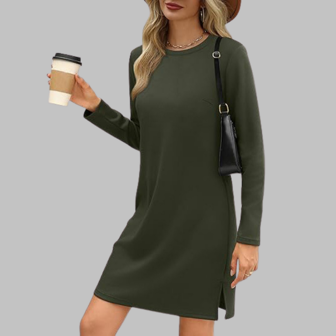 Talia™ – Lässiges Minikleid mit langen Ärmeln und Rundhalsausschnitt