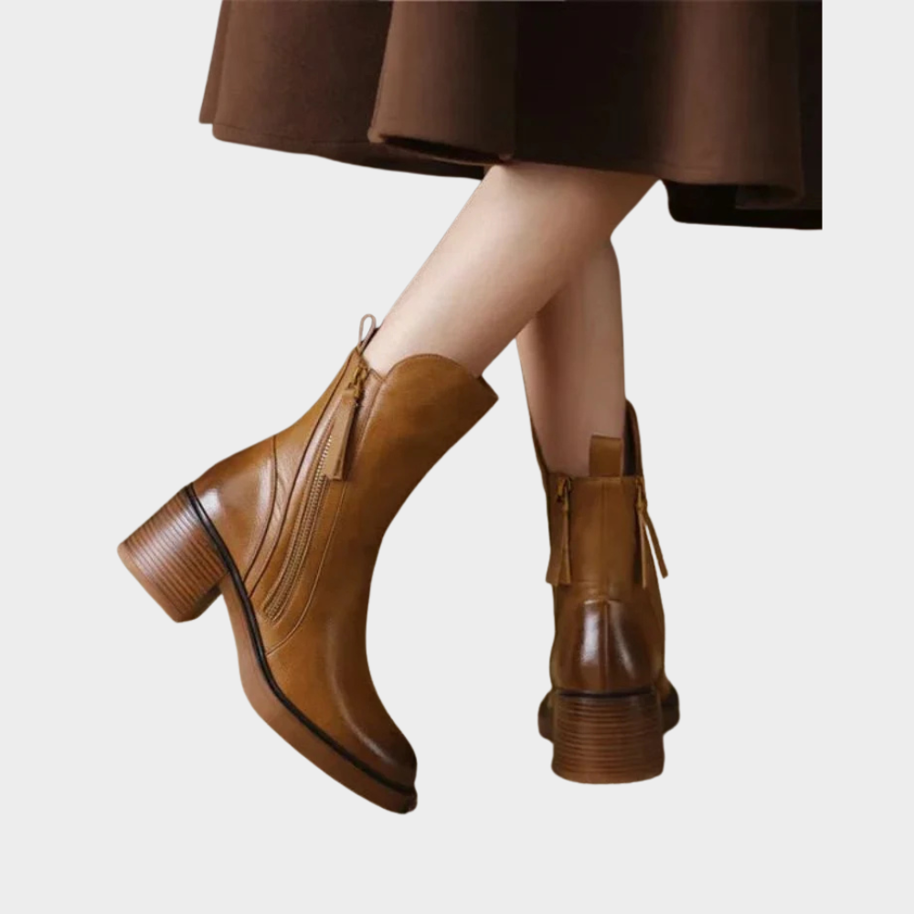 Gabriella | Bequeme Leder-Ankle-Heels