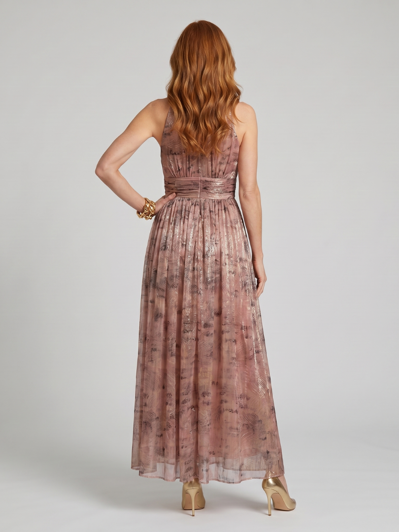 Imogen | Ärmelloses Midi-Kleid mit strukturiertem Finish