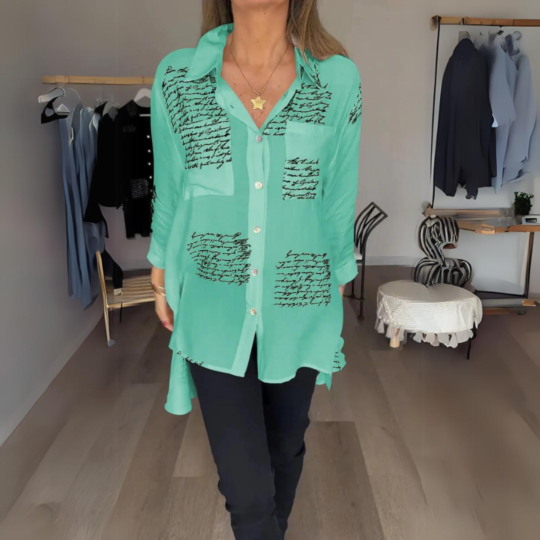 Callista™ - Handgeschriebenes Button-Up Hemd