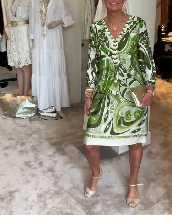 Moonie - Kleid mit Sonnenstrahlen-Druck