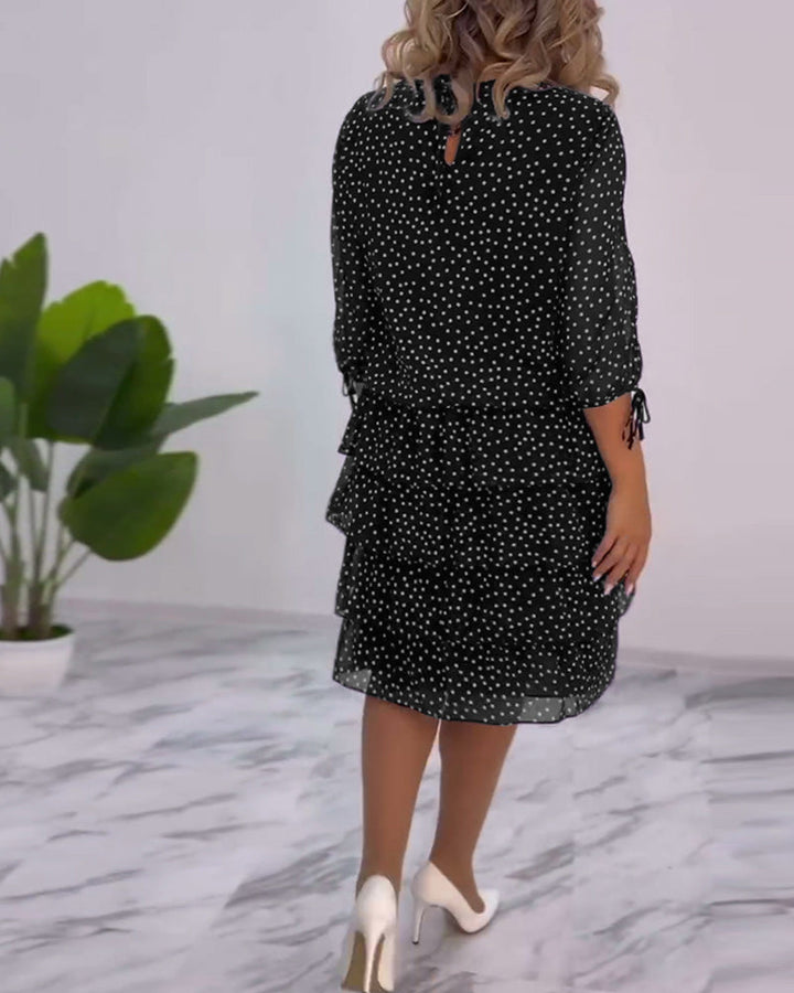 Tilly - Gepunktetes Schichtenkleid