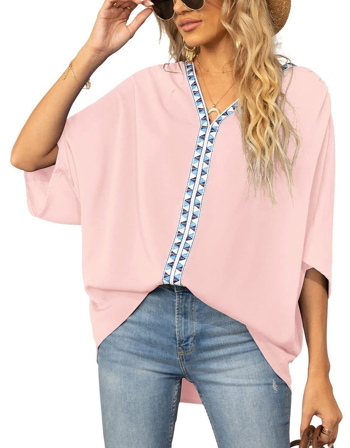 Daniela | Women's V-Neck Short-Sleeve Tunic