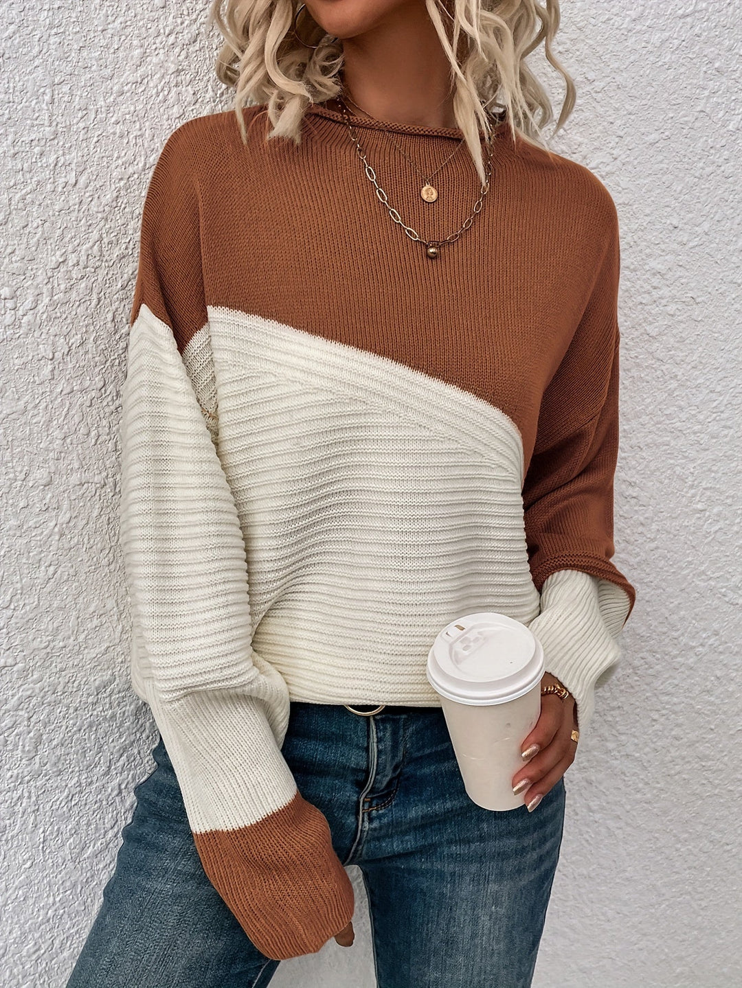 Zelda™ - Eleganter Color Block Pullover