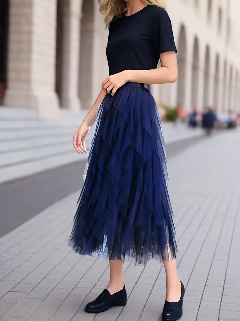 Cecil™ - Stilvoller Mesh-Layered Tutu-Rock