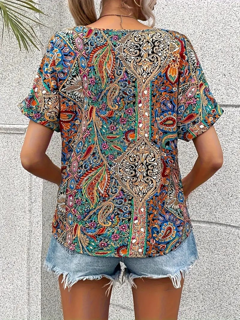 Livia - Lockeres Sommer-Paisley-Top