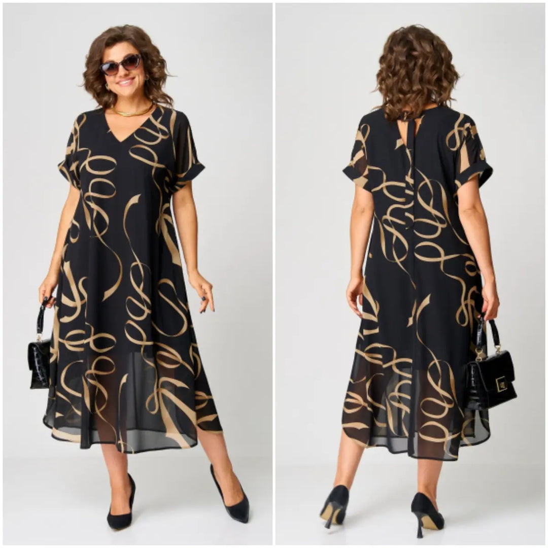 Hanna™ - Elegantes Chiffonkleid