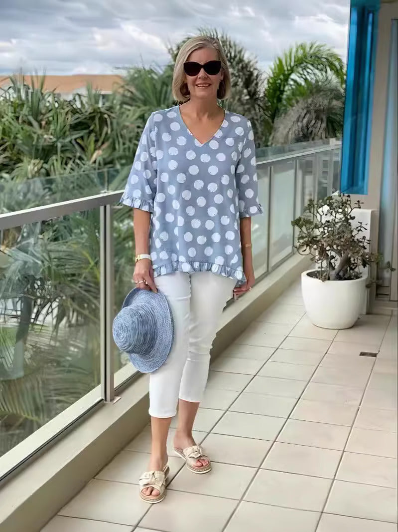 Beth™ | Stilvolle V-Ausschnitt Bluse