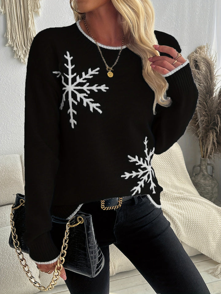 Emma | Damen Pullover mit Rundhalsausschnitt und langen Ärmeln