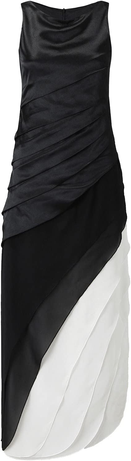 Damen Ärmelloses Bodenlanges Kleid