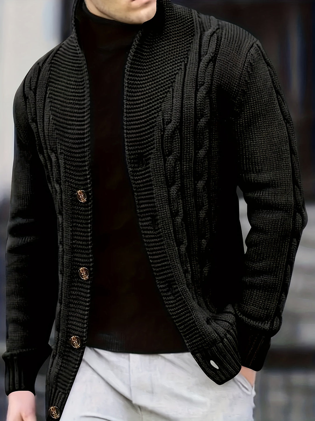 Donovan | Herren Langarm-Cardigan mit Knöpfen