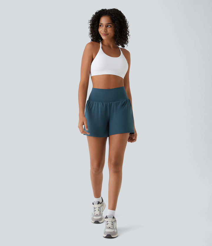 Luigia - 2 In 1 Yoga Shorts Mit Hoher Taille