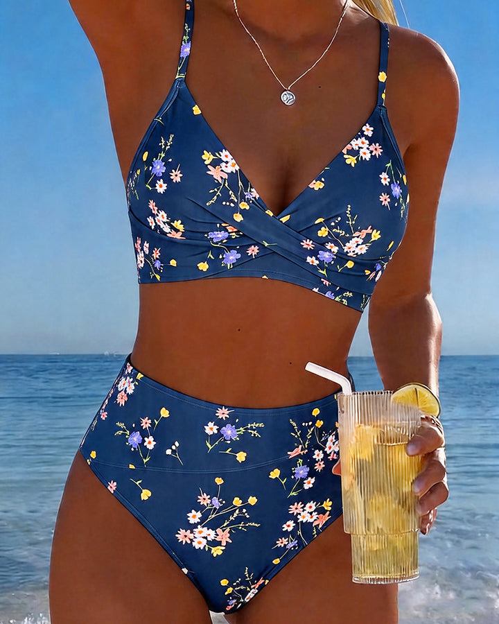 Giada | Damen Floral Bikini mit drahtfreiem BH