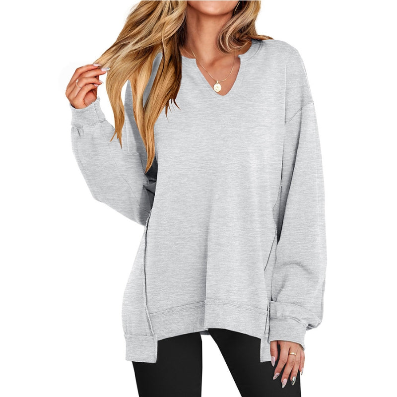 Kathrin | Women's V-Neck Tunic with Long Sleeves