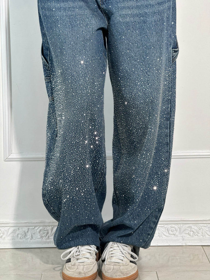 Glänzende Carpenter-Style Denim-Jeans