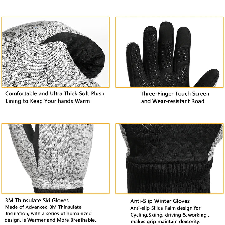 Herren Touchscreen-Fahrradhandschuhe mit rutschfestem Design