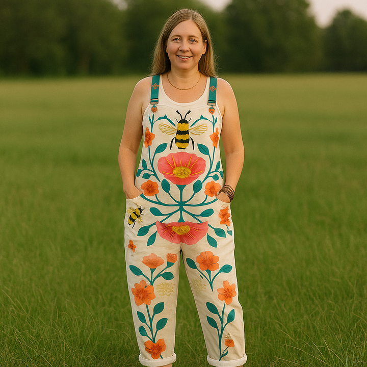 Vintage Floral Jumpsuit Damen - Müheloser Stil & ganztäglicher Komfort