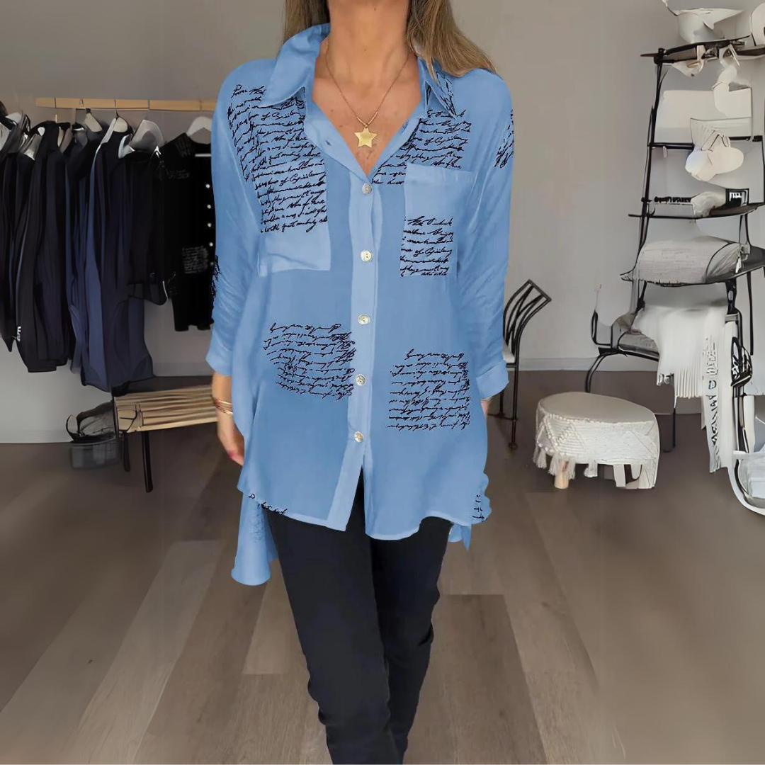 Callista™ - Handgeschriebenes Button-Up Hemd