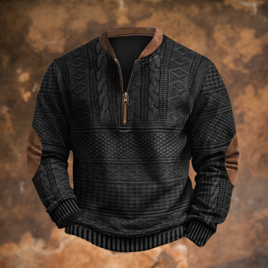 Ford™ - Texturierter Halb-Zip Pullover